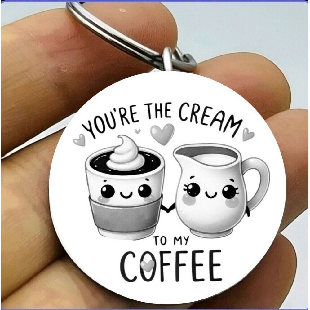 Food Restaurant Cook Chef Eat Cooking Art Coffee Cream  Stainless Keychain